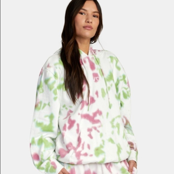 🔆RVCA🔆 LITTLE TIE-DYE HOODIE SWEATSHIRT - Picture 8 of 14